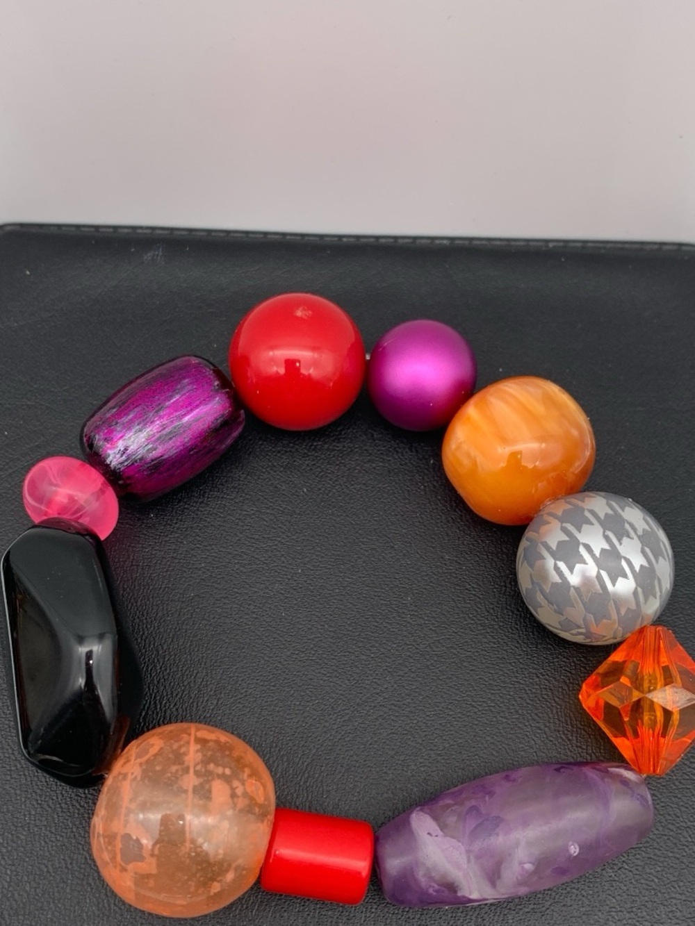 Chunky Colorful acrylic Bead Stretch Bracelet - Multicolor